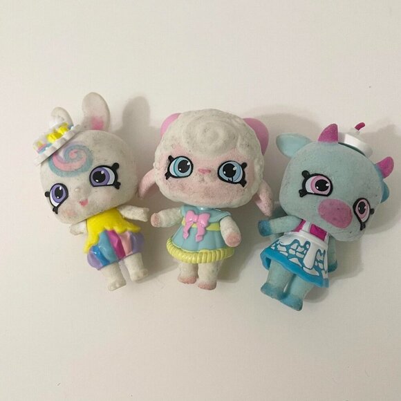 Lot of 3 Shopkins Shoppies Shoppettes Pets Flaws - Picture 1 of 15